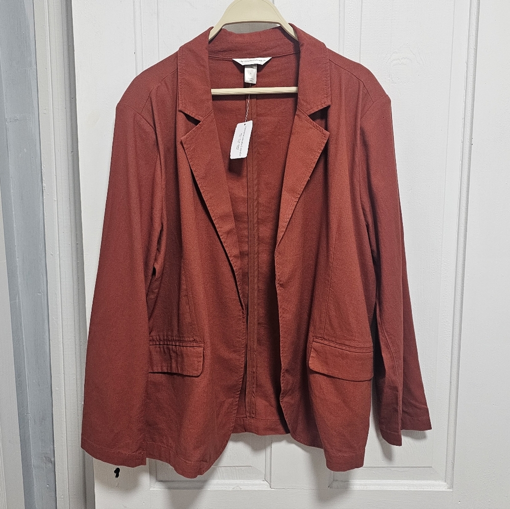 Christopher & Banks Rust Red Blazer Jacket